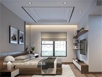 Thiết kế phòng ngủ chung cư Mandarin Garden 2 với đệm bông ép