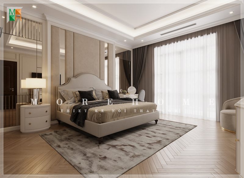 Giường ngủ với phong cách thiết kế tân cổ điển luôn là sự lựa chọn ưu tiên hàng đầu của mọi khách hàng.