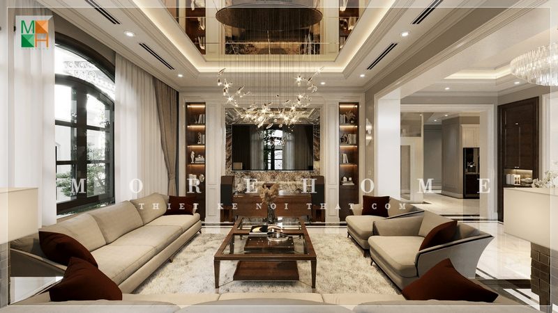 Gợi ý mẫu thiết kế phòng khách biệt thự đẹp sang trọng mang đến 1 chất lượng cuộc sống tốt cho mọi thành viên trong gia đình.