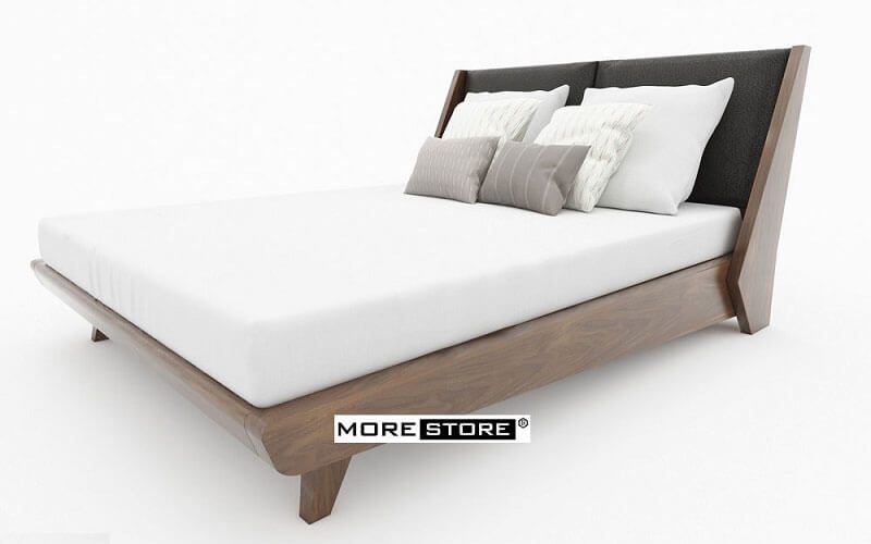 Giường ngủ gỗ tự nhiên chân vát MHG 00018 đang được ưa chuộng nhiều nhất hiện nay.